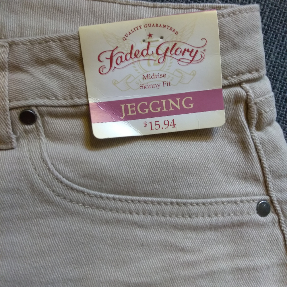 Faded Glory Denim Jeggins (with Zipper): Plus Size